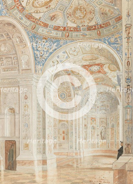 Interior of the Villa Madama with decorations by Giulio Romano and Baldassare Peruzzi, 1897. Creator: Oerley, Robert (1876-1945).