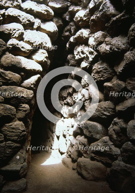 Corridor, Nurarghe of Abbasanta, Sardinia, Nuragic civilization, Bronze Age, (2000). Creator: LTL.
