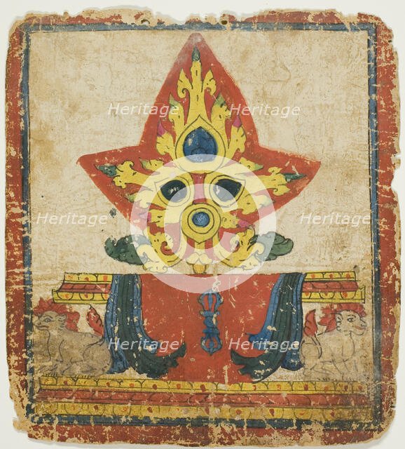 Image from a Set of Initiation Cards (Tsakali), 14th/15th century. Creator: Unknown.