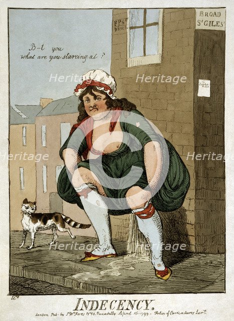 Indecency, 1799. Artist: Cruikshank, Isaac Robert (1789-1856)