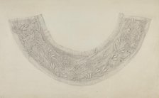 Embroidered Linen Collar, c. 1938. Creator: Edith Miller.