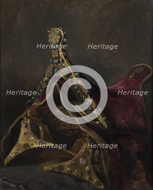 Study of Stirrups and a Saddle, 1879. Creator: Stanislaus von Chlebowski.