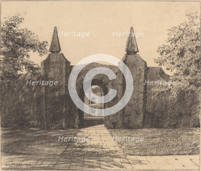 Topiary Archway, 1910. Creator: Frederick Landseer Maur Griggs.