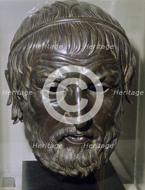 The Arundel Head - bronze head possibly of the Greek tragedian Sophocles. Artist: Unknown