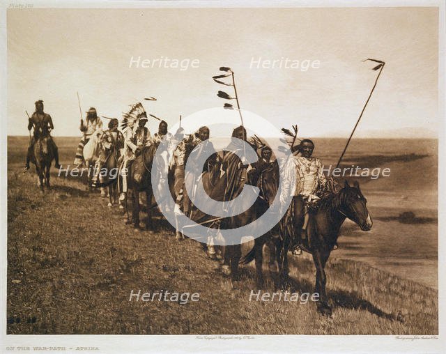 'On the War Path - Atsina', 1908. Artist: John Andrew & Son