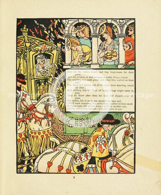 Illustration for Fairy Tale Cinderella. Artist: Crane, Walter (1845-1915)