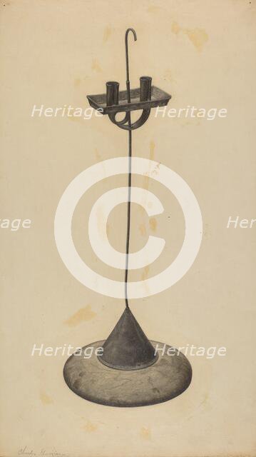 Candlestand, c. 1938. Creator: Charles Garjian.