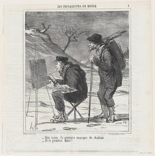 Mon vieux, ta peinture manque de chaleur, 1864. Creator: Honore Daumier.