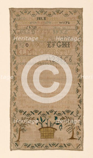 Sampler, United States, 19th century. Creator: Ann Morris.