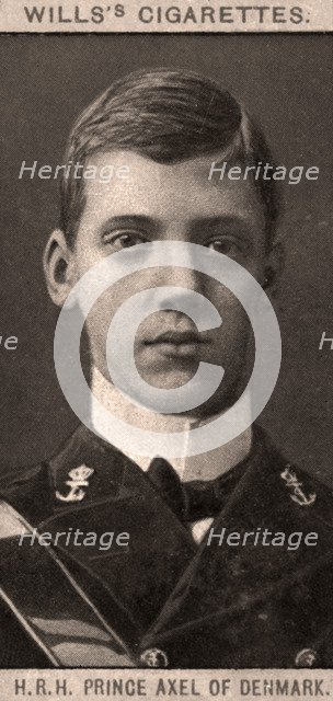 H.R.H Prince Axel of Denmark, 1908.Artist: WD & HO Wills