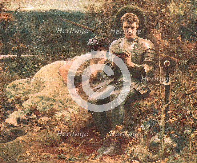 'The Temptation of Sir Percival', c1894, (c1902). Creator: Unknown.