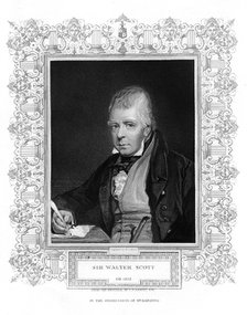 Sir Walter Scott, 1st Baronet, prolific Scottish historical novelist and poet, 19th century. Artist: Henry Thomas Ryall