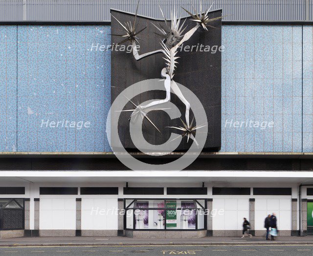 'Man of Fire', sculpture by David Wynne, Hanley, Stoke-on-Trent, Staffordshire, 2015 Artist: James O Davies.