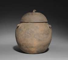 Lidded Jar with Four Horn Lugs, 200s-400s. Creator: Unknown.