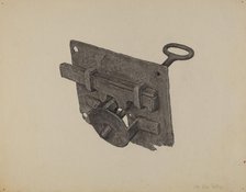 Lock and Key, c. 1938. Creator: Maurice Van Felix.