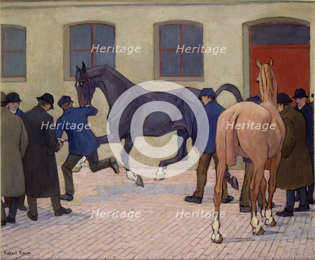 Showing at Tattersalls, c1919. Artist: Robert Polhill Bevan.