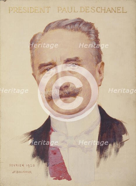Portrait of Paul Deschanel (1855-1922), President of the Republic, 1920. Creator: Joseph Felix Bouchor.