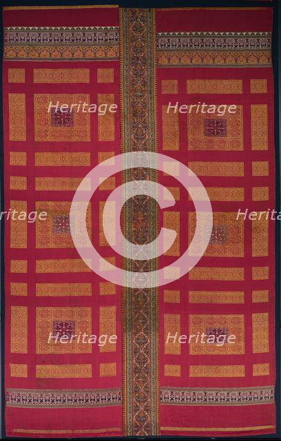 Silk curtain from the Alhambra palace, 1300s. Creator: Unknown.