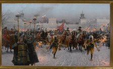 Departure from Wilanów of John III Sobieski and Marysienka, 1897. Creator: Brandt, Jozef (1841-1915).