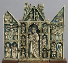 Triptych with Virgin and Child and Saints, Italian, 15th century (?). Creator: Unknown.