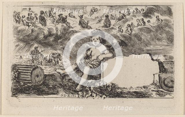 Title Page for "Jeu des Mythologie", 1644. Creator: Stefano della Bella.