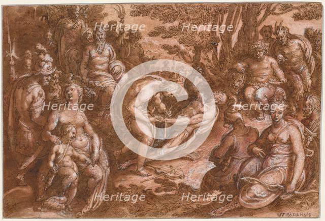 The Flaying of Marsyas, c. 1570-1605. Creator: Jan van der Straet, called Johannes Stradanus (Netherlandish, active Antwerp and Florence, 1523-1605).