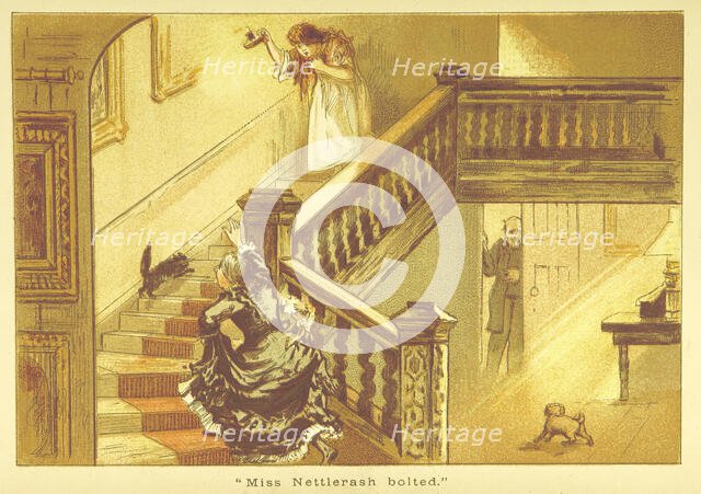 "Miss Nettlerash bolted", 1884.  Creator: Georgina Bowers.