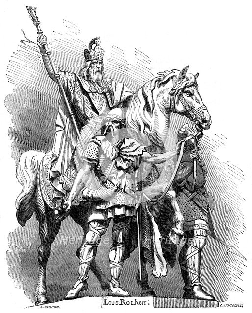 Statue of Charlemagne, King of the Franks and Holy Roman Emperor, 1882-1884.Artist: E Bocourt