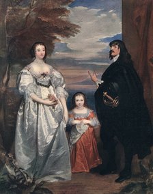 'The Earl and Countess of Derby and Child', 1632-1641 (1910).Artist: Anthony van Dyck