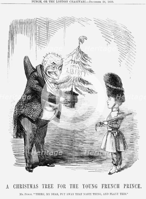 'A Christmas Tree for the young French Prince', 1859. Artist: Unknown
