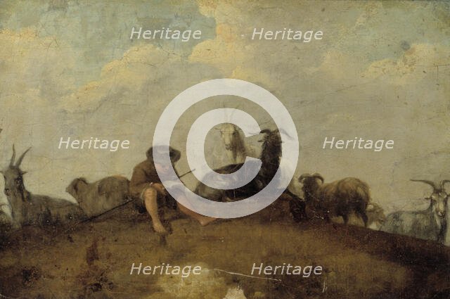 A shepherd reading, 1631-1685. Creator: Johann Heinrich Roos.