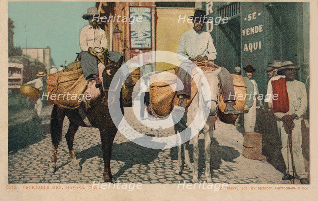 'Vegetable Men, Havana, Cuba', 1904. Artist: Unknown.