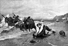 Smugglers Surprised: a Critical Moment, 1890. Creator: P Naumann.