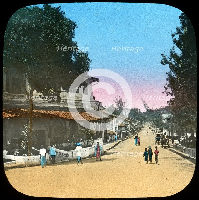 Trincomalee Street, Kandy, Ceylon, late 19th or early 20th century. Artist: Unknown