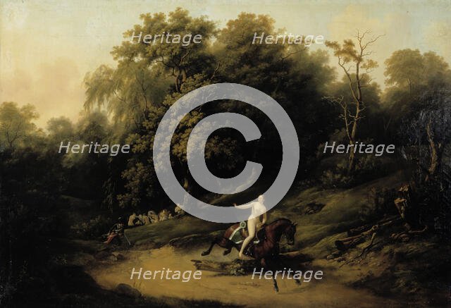 A woman riding and a hussar, 1788-1840. Creator: Auguste Joseph Desarnod the Elder.