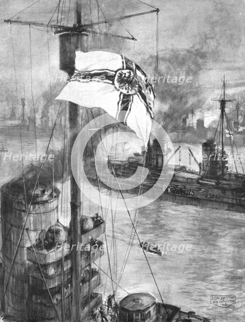 'Le Reddition de la Flotte Allemande; Au mouillage de Rosyth, a 3 h. 57 du soir, le 21 novembre 1918 Creator: Douglas Macpherson.