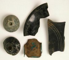 Glass Fragments, Coptic, 4th-7th century. Creator: Unknown.