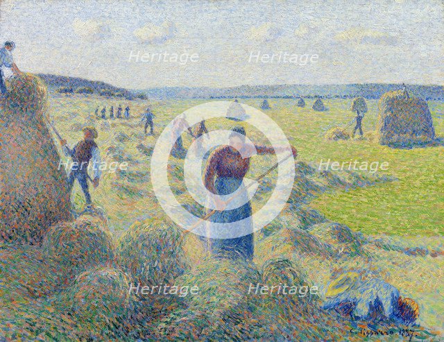 The haymaking, Éragny, 1887. Artist: Pissarro, Camille (1830-1903)