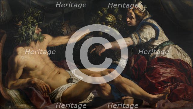 Scaldis and Antverpia (Scheldt and Antwerp), 1609. Creator: Janssens, Abraham (ca. 1573-1632).