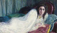 Fanciulla sul sofà (Girl on the sofa), c. 1910. Creator: Lionne (Della Leonessa), Enrico (1865-1921).