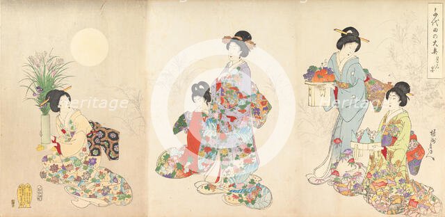 Chiyoda Castle (Album of Women), 1895., 1895. Creator: Chikanobu Yoshu.