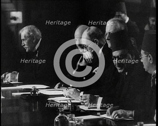 Egyptian and British Diplomats, 1936. Creator: British Pathe Ltd.