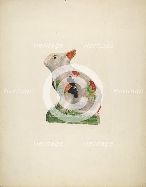 Chalkware Rabbit, c. 1941. Creator: Laura Bilodeau.