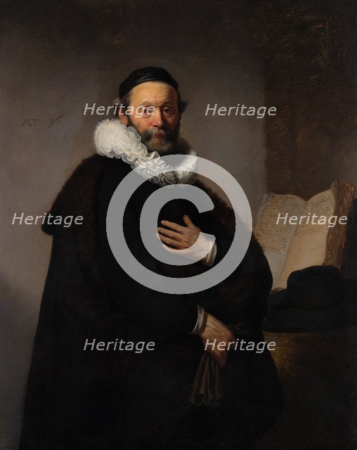 Portrait of Remonstrant Minister Johannes Wtenbogaert, 1633. Artist: Rembrandt van Rhijn (1606-1669)