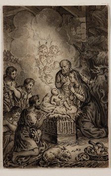 Adoration of the Shepherds, early 19th century. Creator: Alexandre Joseph Desenne.