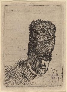 Head of an Old Man in High Fur Cap. Creator: Rembrandt Harmensz van Rijn.