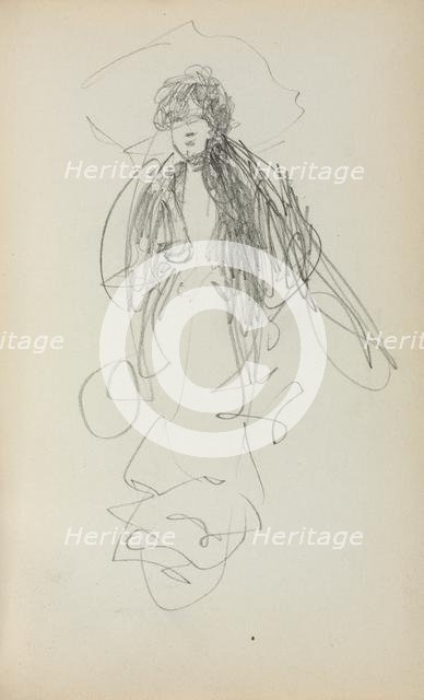 Italian Sketchbook: Standing Woman (page 219), 1898-1899. Creator: Maurice Prendergast (American, 1858-1924).