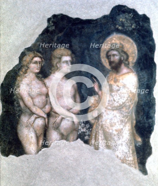 'Adam and Eve', 1357. Artist: Guariento