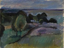 Landscape from Korkeasaari, 1913. Creator: Valle Rosenberg.