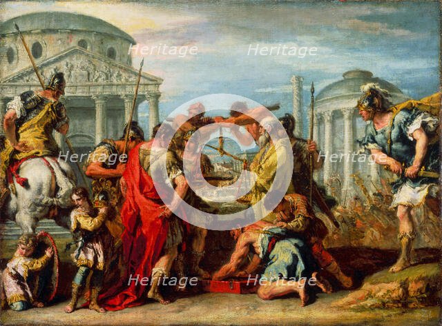Camillus Rescuing Rome from Brennus, c.between 1716 and 1720. Creator: Sebastiano Ricci.
